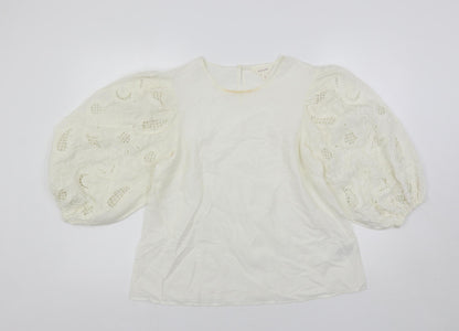 Womens UK Size 8 Per Una Ivory Basic Blouse