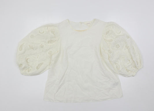Womens UK Size 8 Per Una Ivory Basic Blouse