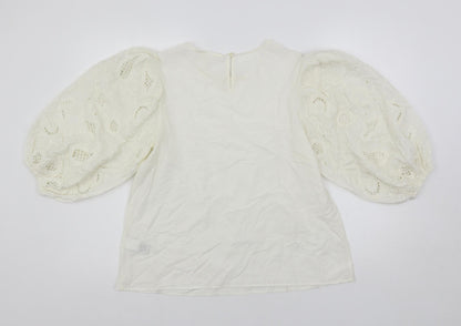 Womens UK Size 8 Per Una Ivory Basic Blouse