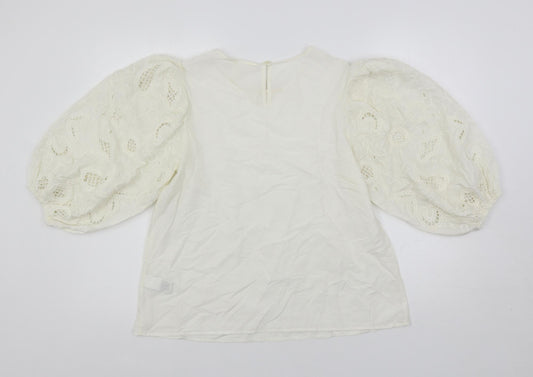 Womens UK Size 8 Per Una Ivory Basic Blouse