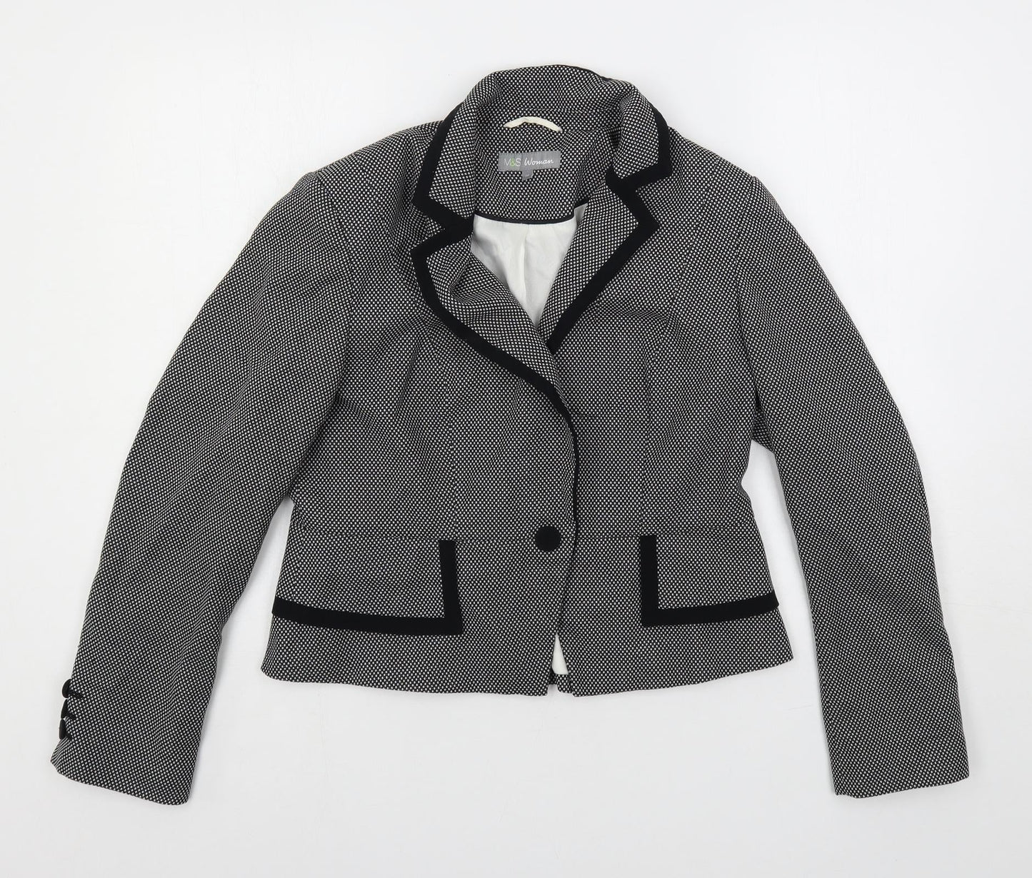 Womens UK Size 14 Marks and Spencer Black Jacket