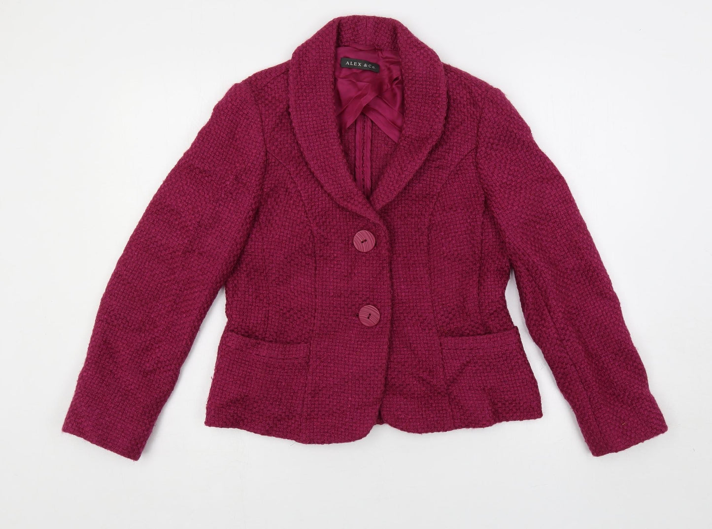 Alex & Co. Womens Purple Jacket Blazer Size 10 Button