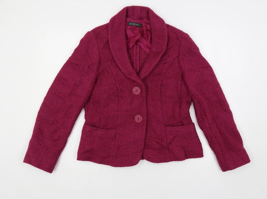 Alex & Co. Womens Purple Jacket Blazer Size 10 Button