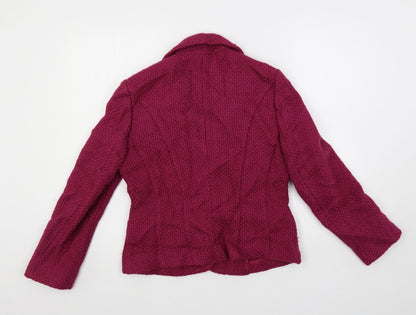Alex & Co. Womens Purple Jacket Blazer Size 10 Button
