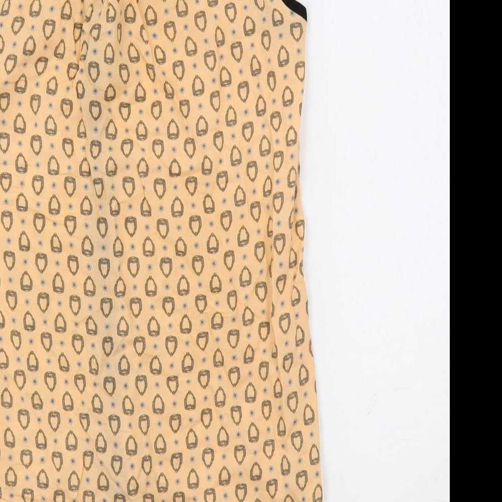 Womens UK Size S Pussycat London Orange Tunic Button-Up
