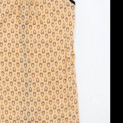 Womens UK Size S Pussycat London Orange Tunic Button-Up