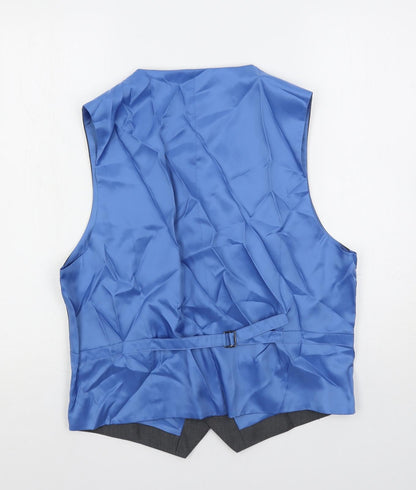 Autograph Mens Grey Wool Jacket Suit Waistcoat Size 38 Regular