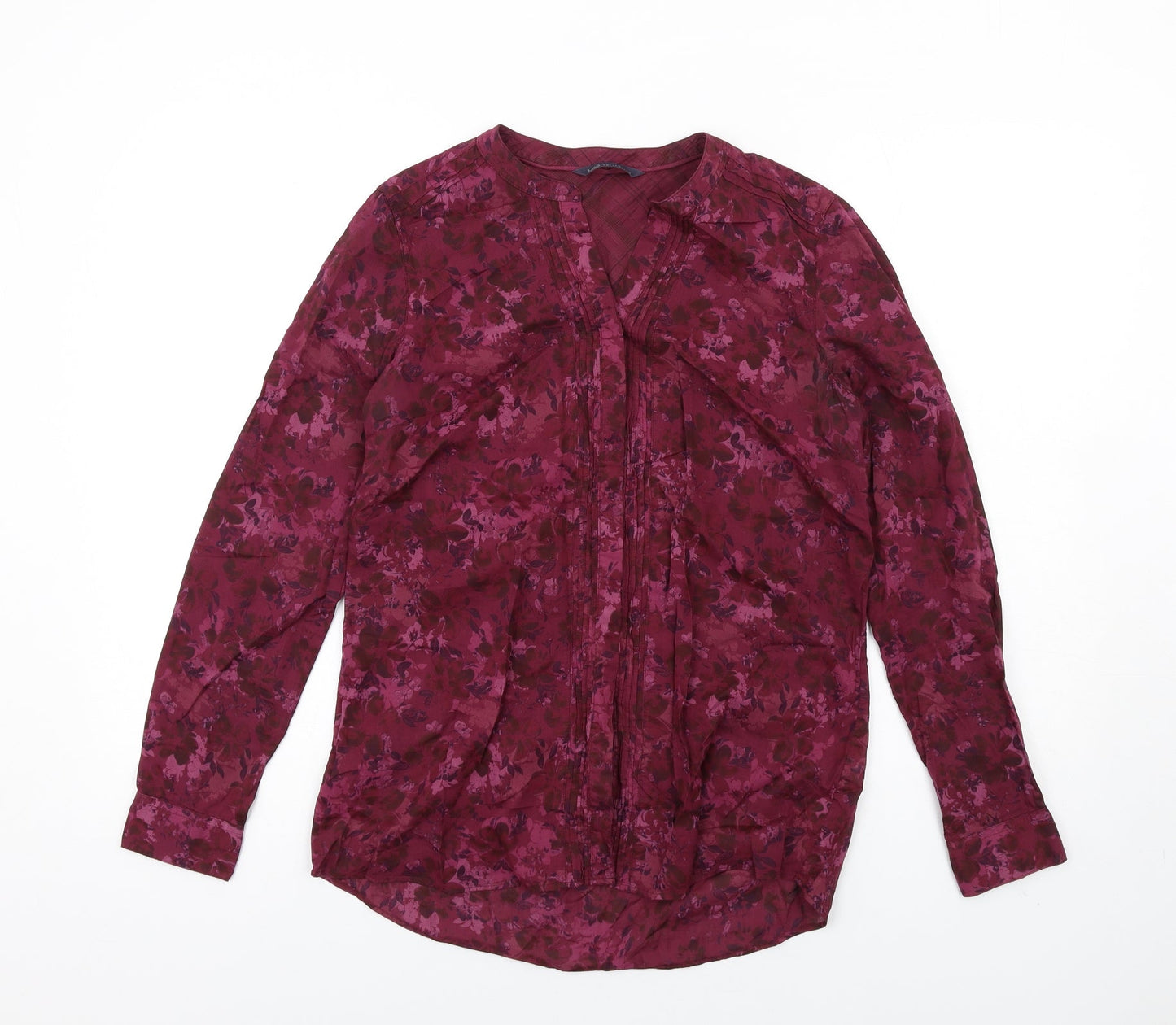 Womens UK Size 8 Marks and Spencer Purple Basic Button-Up