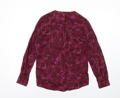 Womens UK Size 8 Marks and Spencer Purple Basic Button-Up