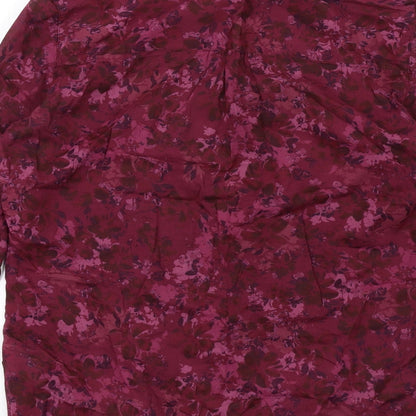 Womens UK Size 8 Marks and Spencer Purple Basic Button-Up