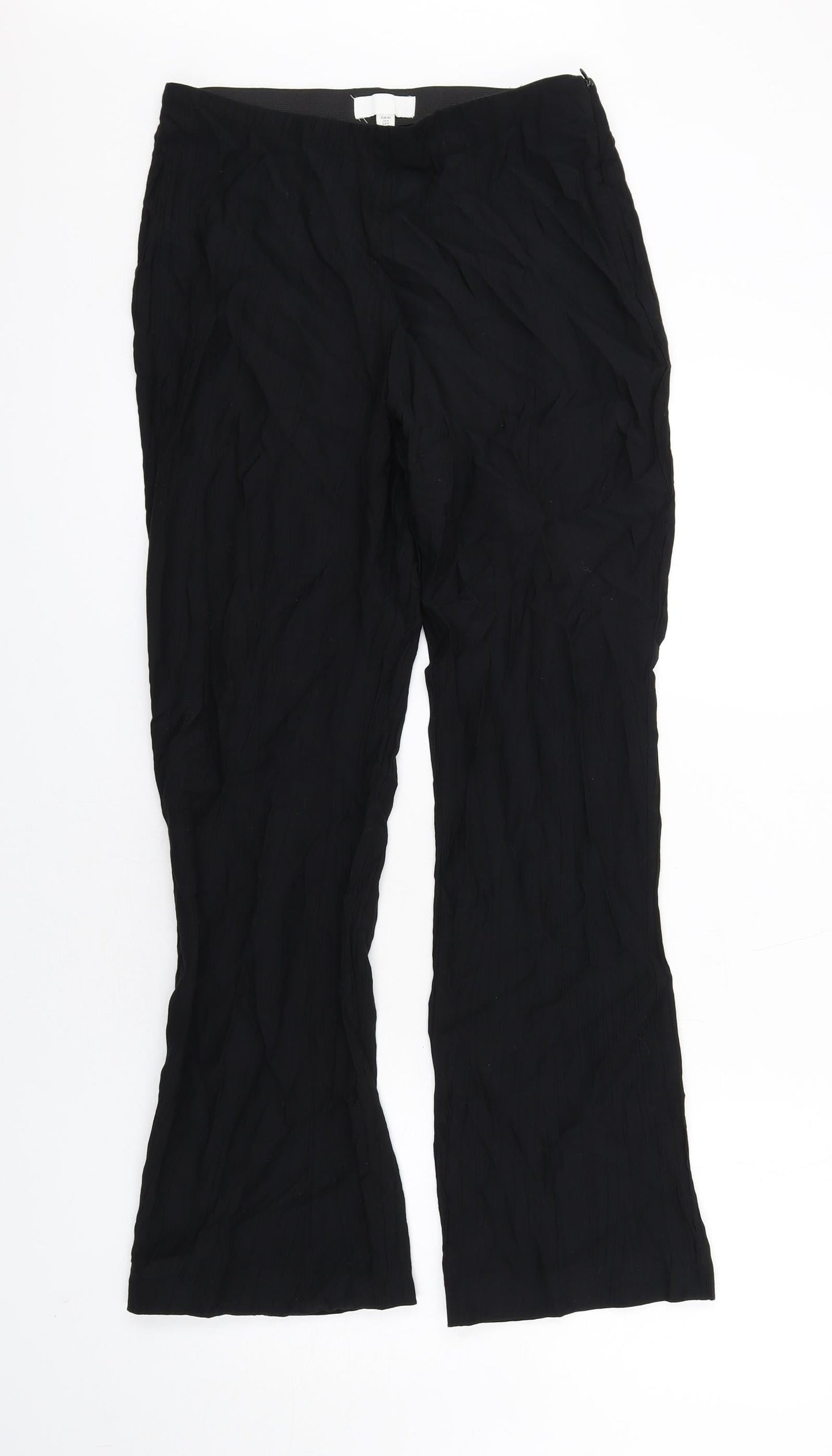 Womens UK Size 12 H&M Regular Fit  Black Trousers
