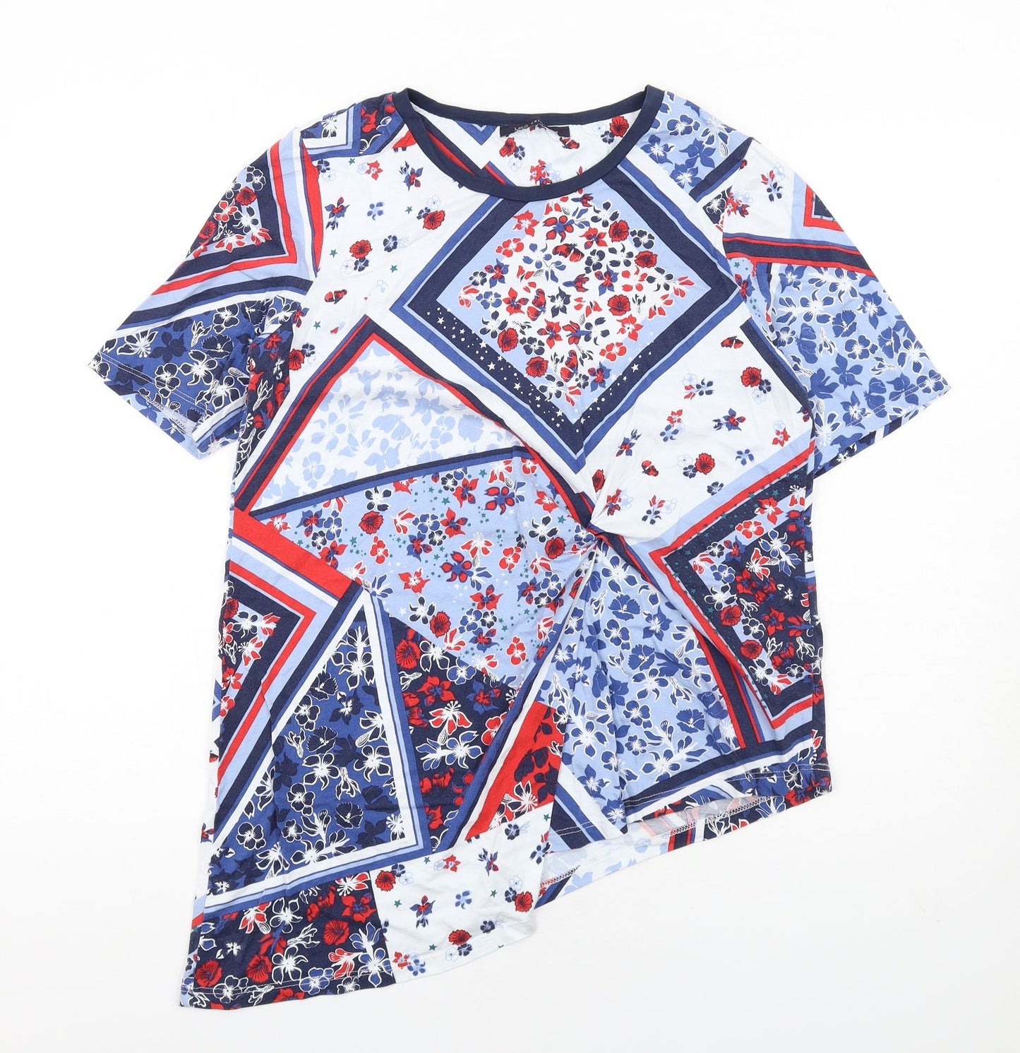 Womens UK Size 14 Marks and Spencer Multicoloured Basic Blouse