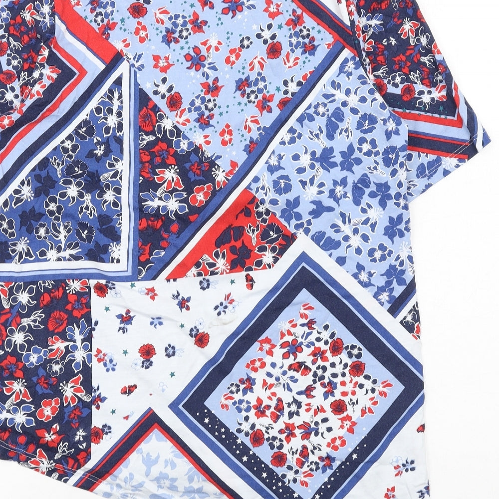 Womens UK Size 14 Marks and Spencer Multicoloured Basic Blouse