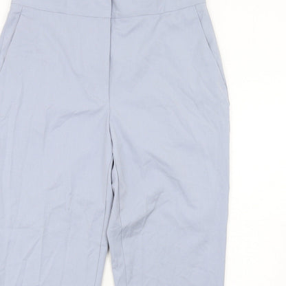 Zara Womens Blue Polyester Dress Pants Trousers Size 16 L28 in Regular Zip