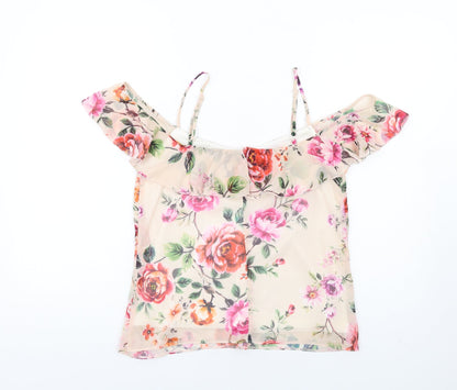 Womens UK Size 10 Very Multicoloured Basic Blouse