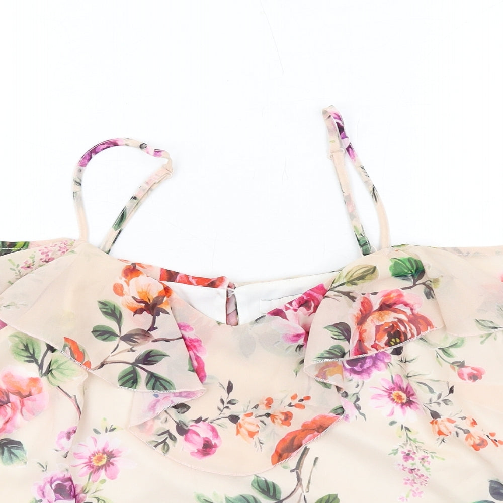 Womens UK Size 10 Very Multicoloured Basic Blouse