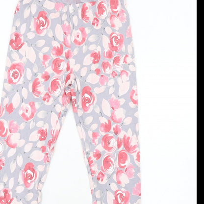 Tchibo Womens Multicoloured Floral Cotton Carrot Leggings Size 8 L30 in
