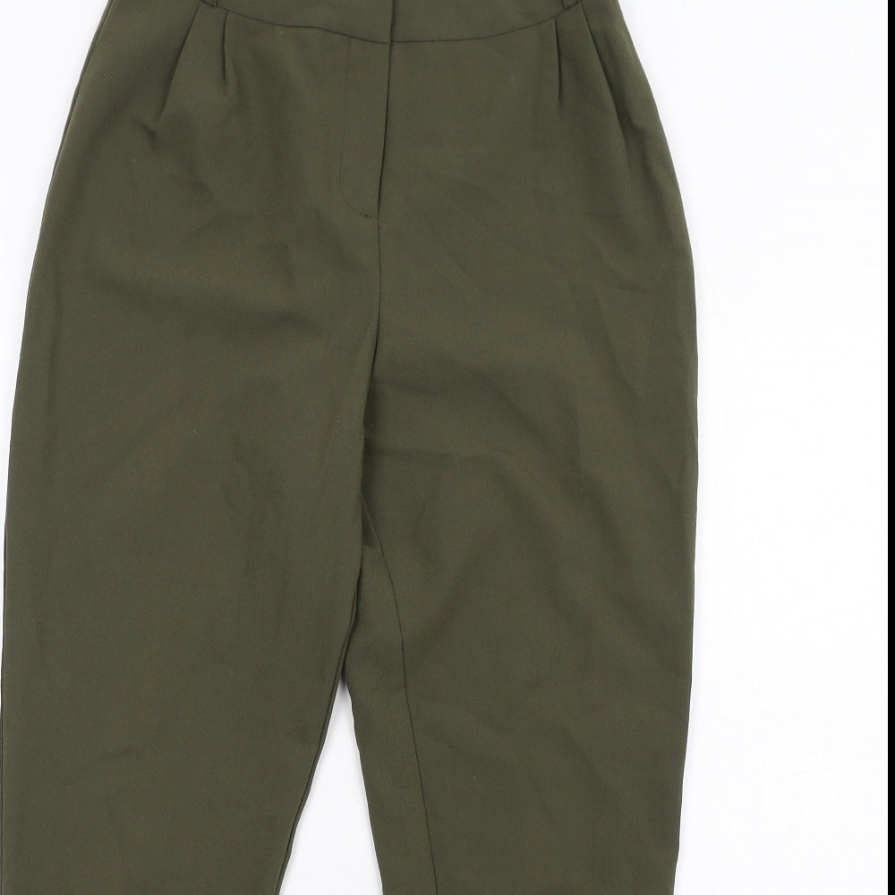 Missguided Womens Green Polyester Dress Pants Trousers Size 8 L29 in Regular Zip