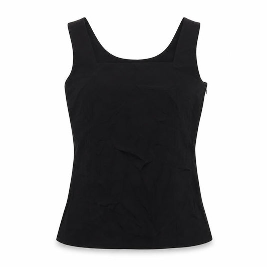Wall Womens Black Polyester Basic Tank Size S Square Neck
