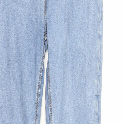 COLLUSION Womens Blue Cotton Flared Jeans Size 26 in L31 in Regular Zip