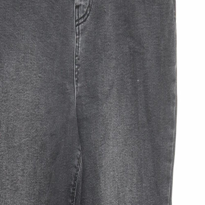 Denim & Co. Womens Grey Cotton Skinny Jeans Size 14 L27 in Regular Zip