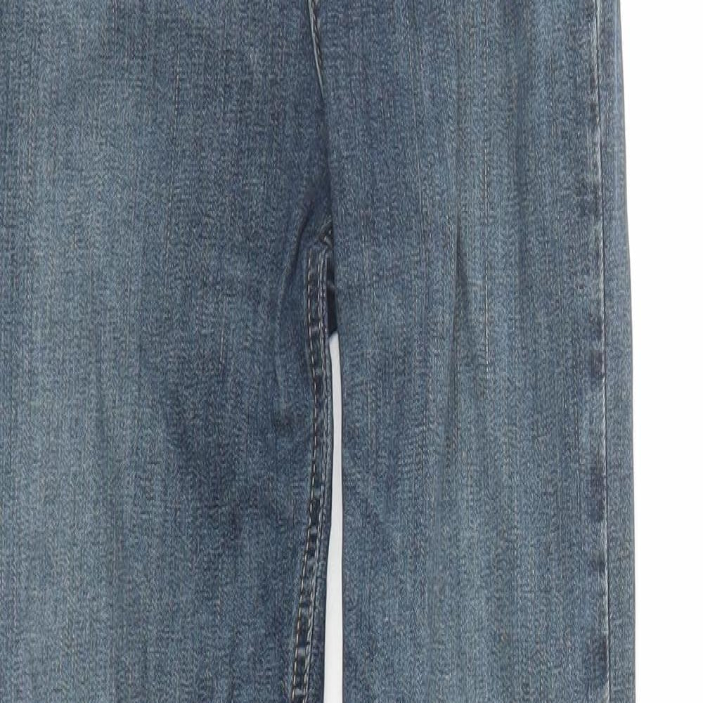 Topshop Womens Blue Cotton Skinny Jeans Size 26 in L31 in Regular Zip