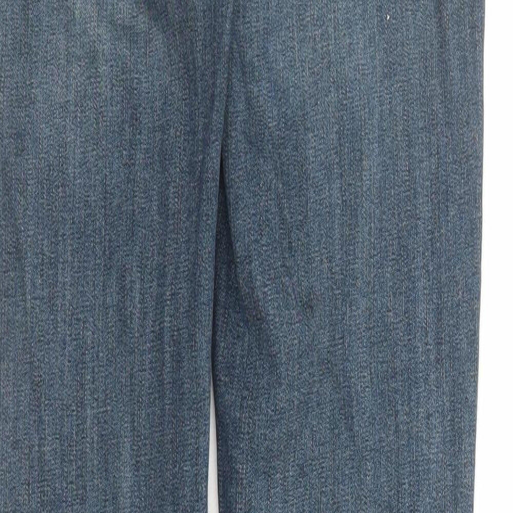 Topshop Womens Blue Cotton Skinny Jeans Size 26 in L31 in Regular Zip