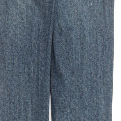 Topshop Womens Blue Cotton Skinny Jeans Size 26 in L31 in Regular Zip