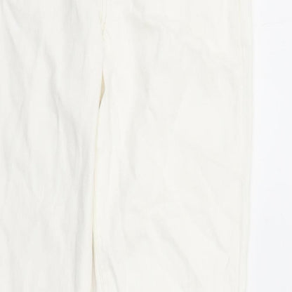 River Island Womens White Cotton Bootcut Jeans Size 8 L30 in Regular Zip