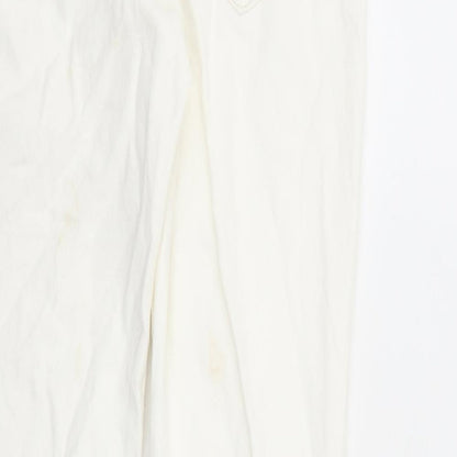 River Island Womens White Cotton Bootcut Jeans Size 8 L30 in Regular Zip