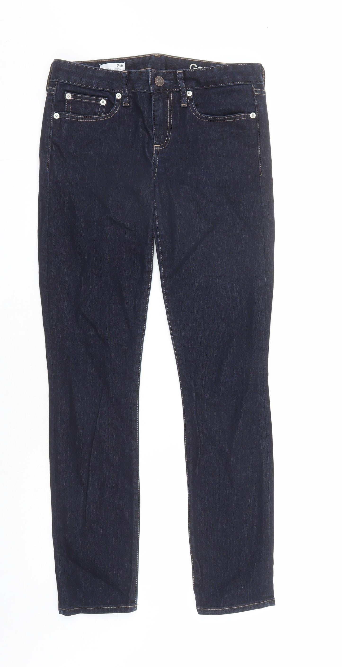 Gap Womens Blue Cotton Skinny Jeans Size 30 in L29 in Regular Zip