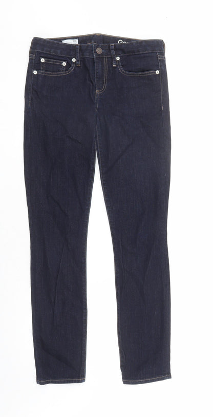 Gap Womens Blue Cotton Skinny Jeans Size 30 in L29 in Regular Zip