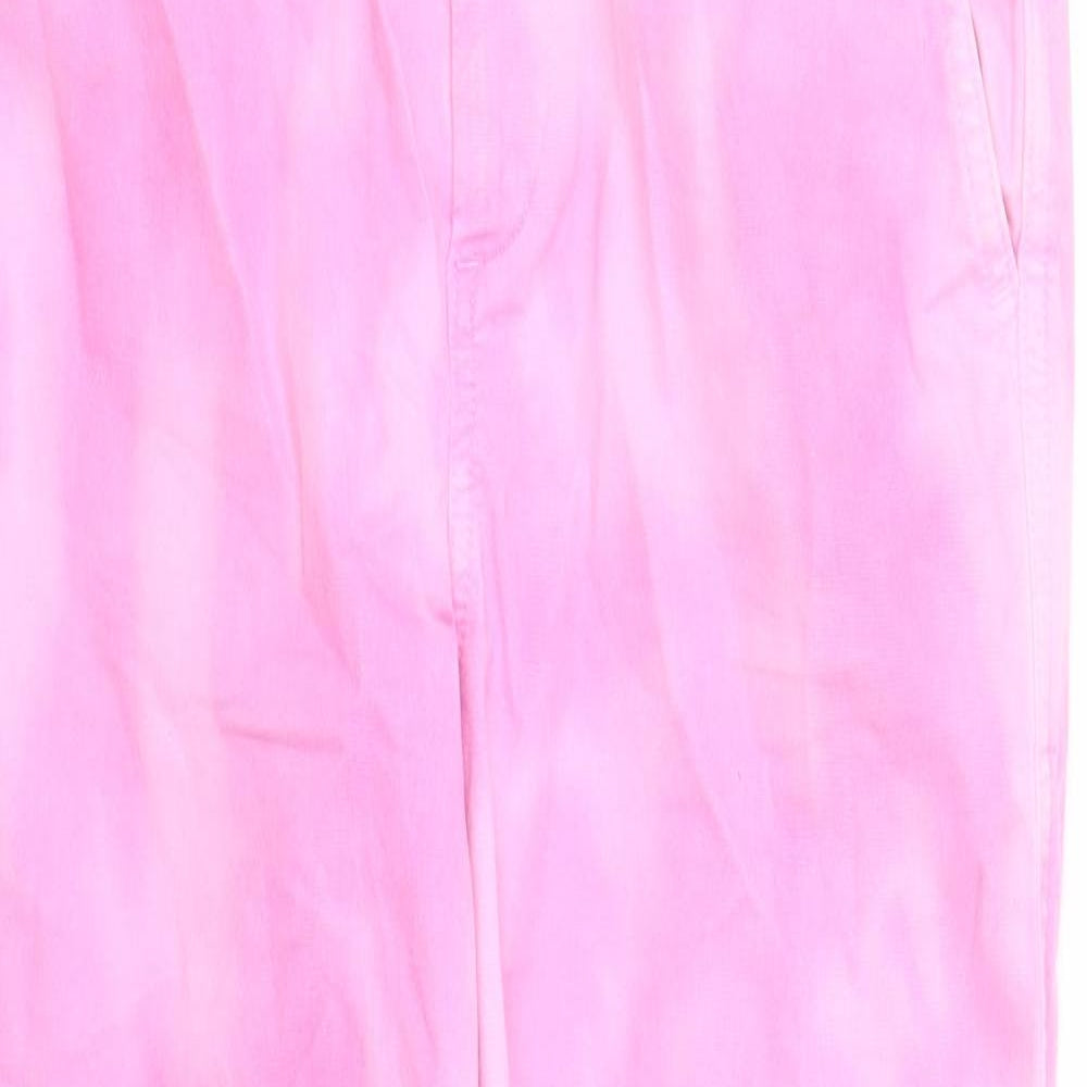 Gap Womens Pink Cotton Straight Jeans Size 4 L27 in Regular Zip - Tie Dye Effect