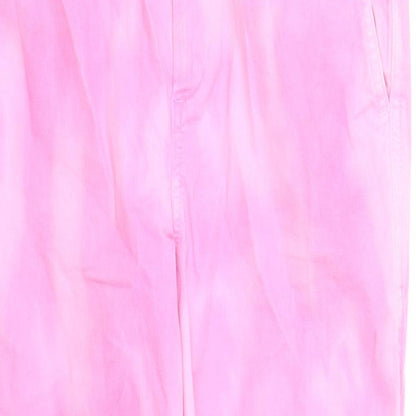Gap Womens Pink Cotton Straight Jeans Size 4 L27 in Regular Zip - Tie Dye Effect