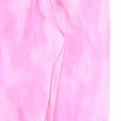 Gap Womens Pink Cotton Straight Jeans Size 4 L27 in Regular Zip - Tie Dye Effect