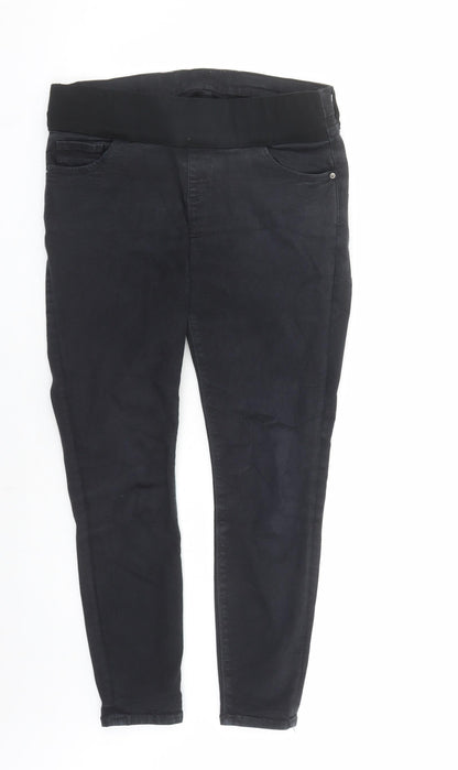 Topshop Womens Black Cotton Jegging Jeans Size 32 in L26 in Regular