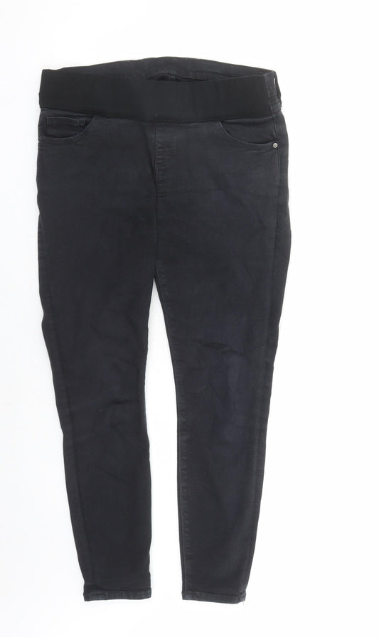 Topshop Womens Black Cotton Jegging Jeans Size 32 in L26 in Regular