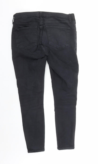 Topshop Womens Black Cotton Jegging Jeans Size 32 in L26 in Regular