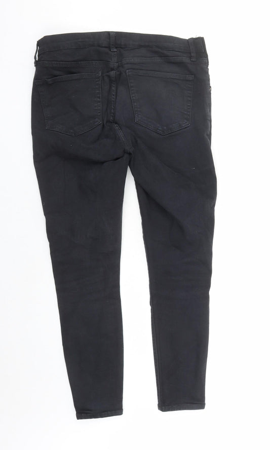 Topshop Womens Black Cotton Jegging Jeans Size 32 in L26 in Regular
