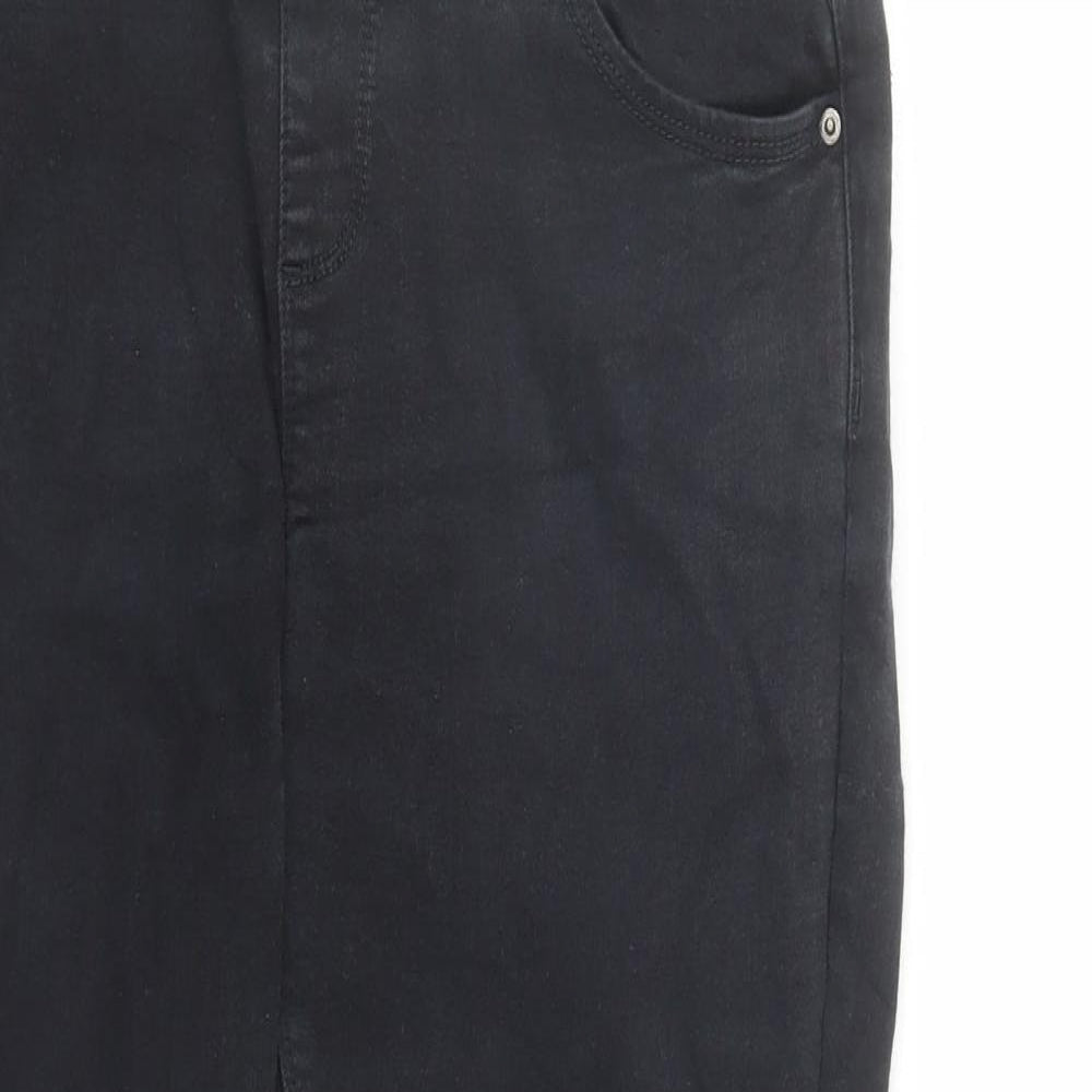 Topshop Womens Black Cotton Jegging Jeans Size 32 in L26 in Regular