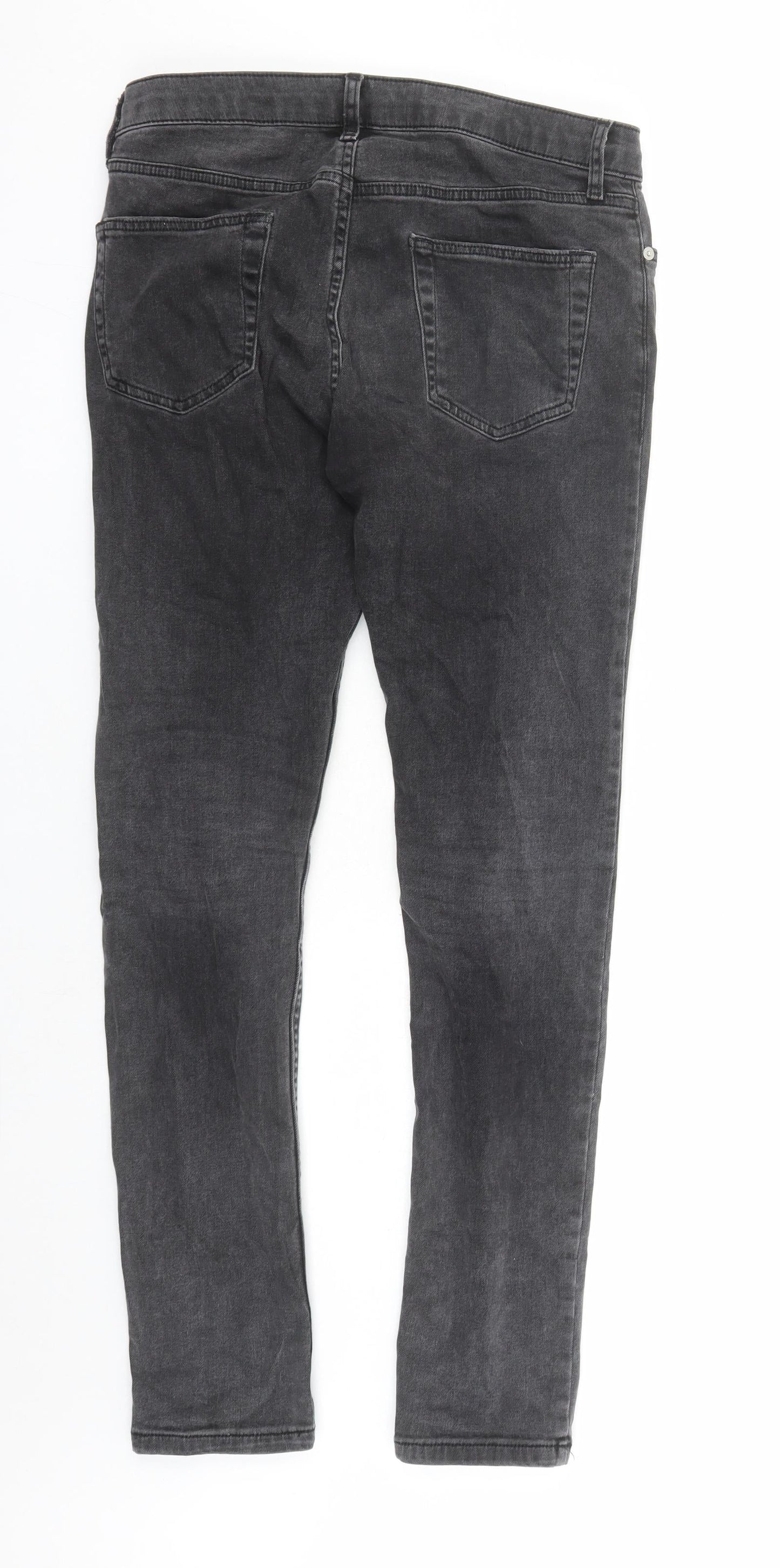 Mens UK Size 30 in Topman Regular Fit Skinny Grey Jeans