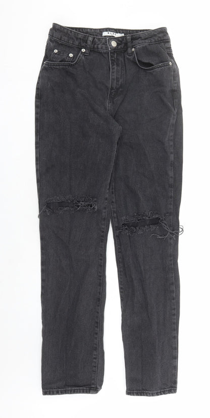 Na-kd Womens Black Polyester Straight Jeans Size 26 in L30 in Regular Zip