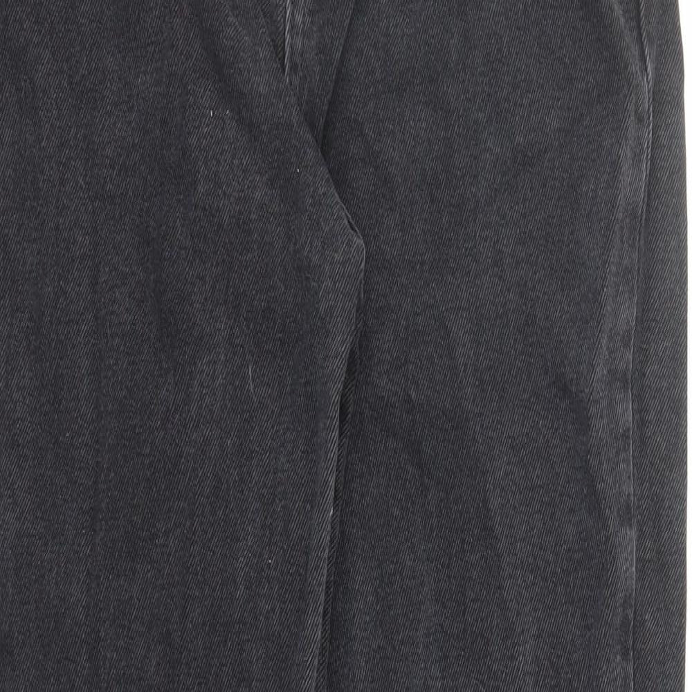 Na-kd Womens Black Polyester Straight Jeans Size 26 in L30 in Regular Zip