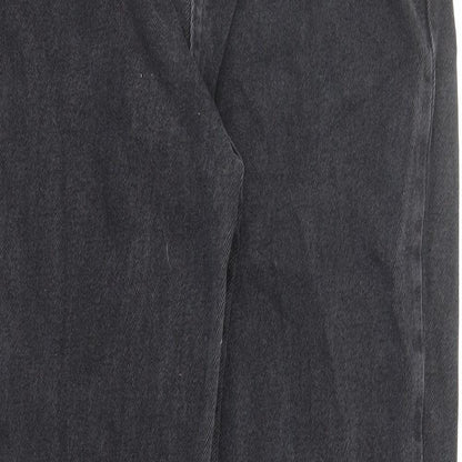 Na-kd Womens Black Polyester Straight Jeans Size 26 in L30 in Regular Zip