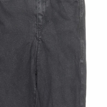 Dorothy Perkins Womens Black Cotton Skinny Jeans Size 8 L26 in Regular Zip - Glitter
