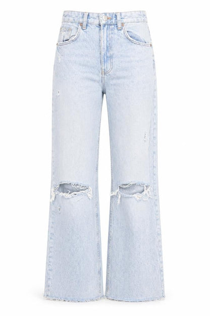 Womens UK Size 28 in Zara Regular Fit Bootcut Blue Jeans