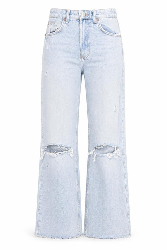 Womens UK Size 28 in Zara Regular Fit Bootcut Blue Jeans