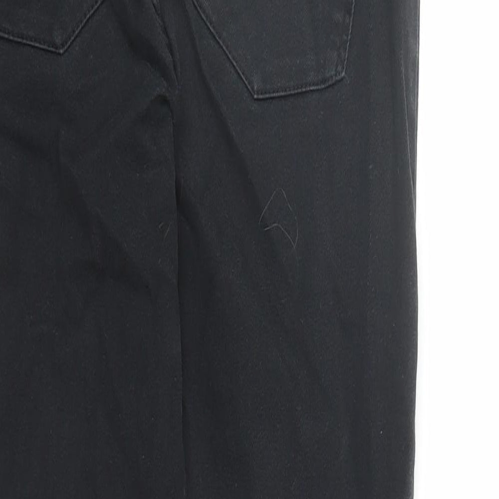 River Island Womens Black Cotton Skinny Jeans Size 12 L28 in Regular Zip