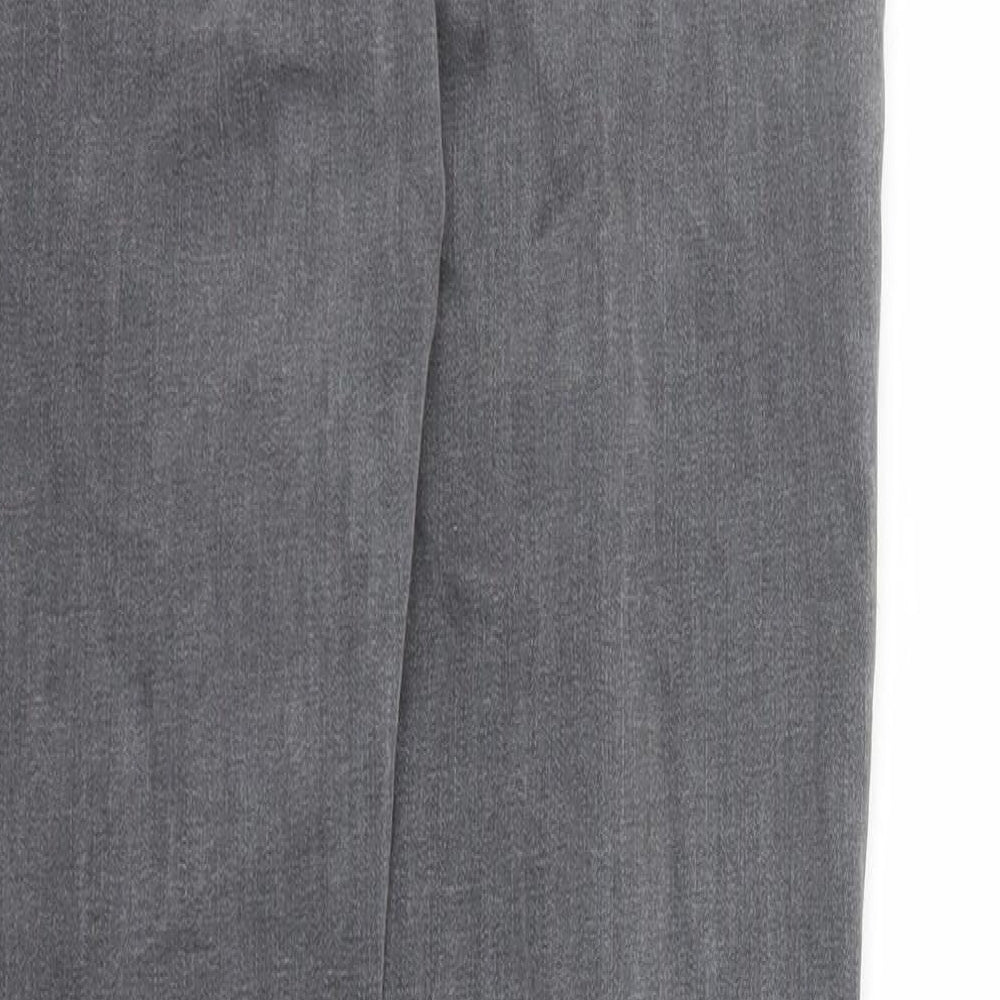Oasis Womens Grey Cotton Skinny Jeans Size 12 L29 in Regular Zip