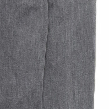 Oasis Womens Grey Cotton Skinny Jeans Size 12 L29 in Regular Zip